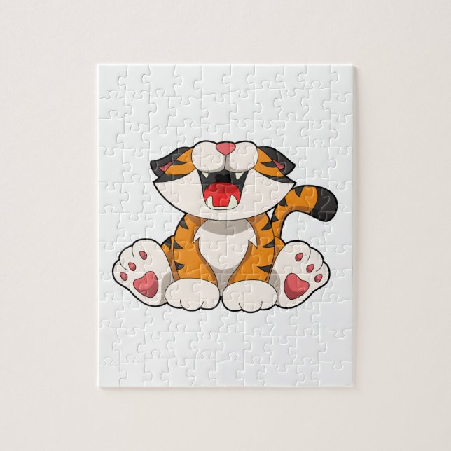 Roaring tiger jigsaw puzzle (Vertical)