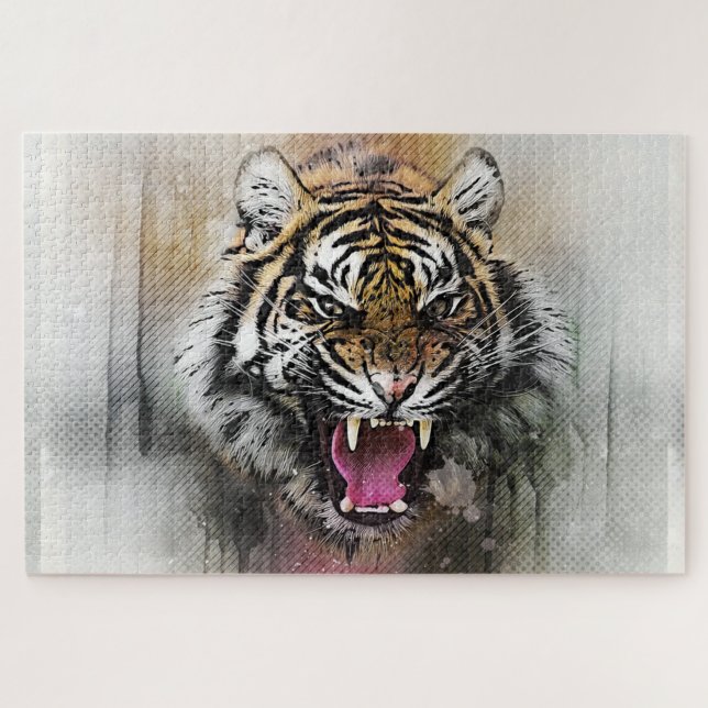 Roaring Tiger Jigsaw Puzzle (Horizontal)