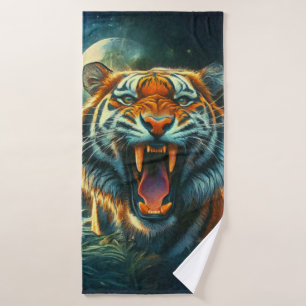 Roaring Tiger Moonlit Jungle Bath Towel Set