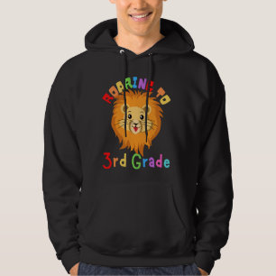 Roaring To The 3rd Grade Lion Roar Kids Back To Sc Hoodie