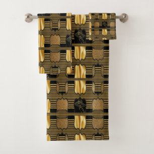 Roaring Twenties Art Deco Bath Towel Set