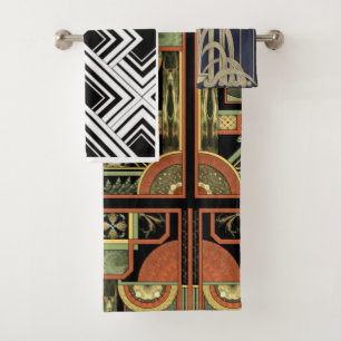 Roaring Twenties Art Deco Bath Towel Set