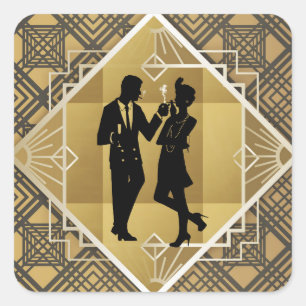 roaring twenties couple stickers