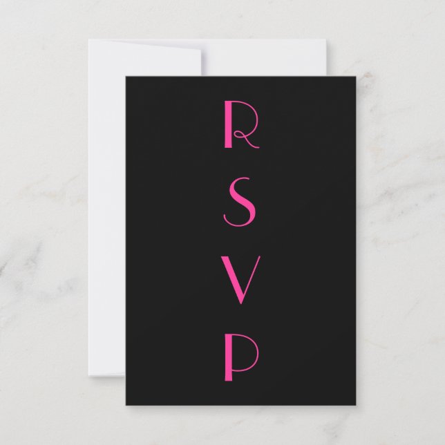 Roaring Twenties Fuchsia RSVP (Front)