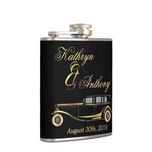 Roaring Twenties Gatsby Style Groom's Gift Hip Flask