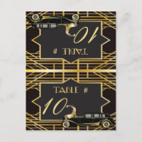 Roaring Twenties Gatsby Style Place Card