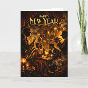Roaring Twenties Jazz Club New Year Holiday Card