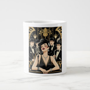 Roaring Twenties Jazz – Vintage Art Deco Coffee Mu Large Coffee Mug