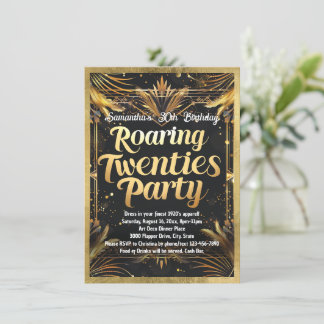 Roaring Twenties Party 1920's Theme Social Invitation