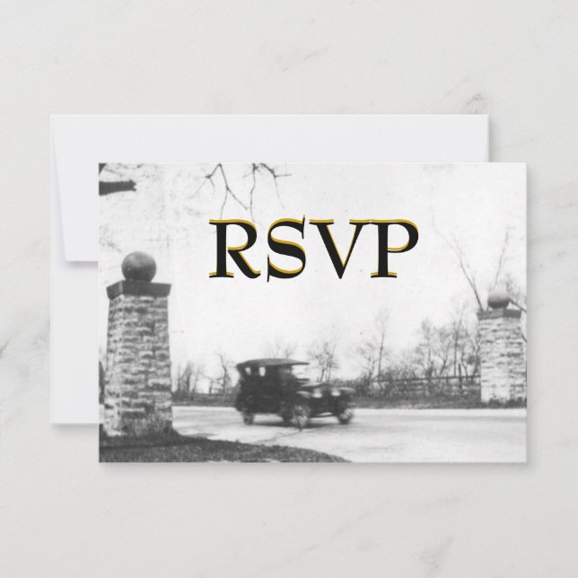 Roaring Twenties RSVP Enclosure with envelope Card (Front)