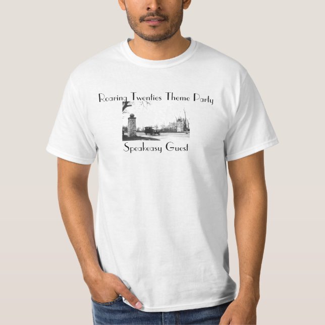 Roaring Twenties Speakeasy Theme Party T-Shirt (Front)