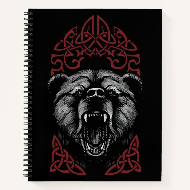 Roaring Viking Bear Notebook (Front)