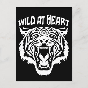 Roaring White Tiger   Wild At Heart Postcard