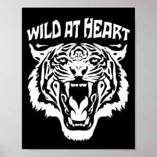 Roaring White Tiger   Wild At Heart Poster