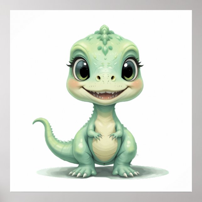 Roarsome Baby Dino Print – Cute nursery decor (Front)