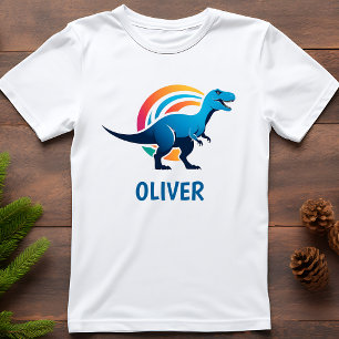 Roarsome Blue T-rex Personalised T-Shirt