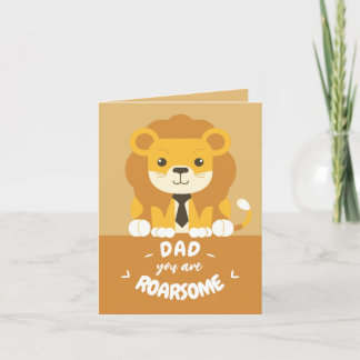 Roarsome Dad Lion Father’s Day Card