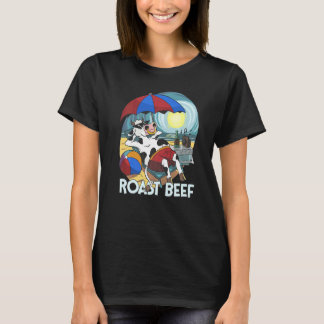 Roast Beef Cow On Beach Vacation Sun Tan For Kids  T-Shirt