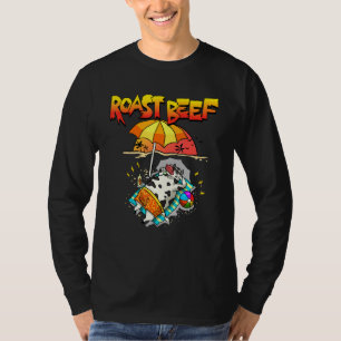 Roast Beef Cow On Beach Vacation Sun Tan Kids Men  T-Shirt