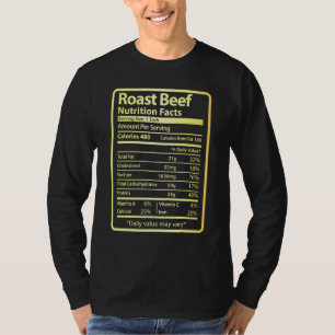 Roast Beef Nutrition Facts for Thanksgiving Christ T-Shirt
