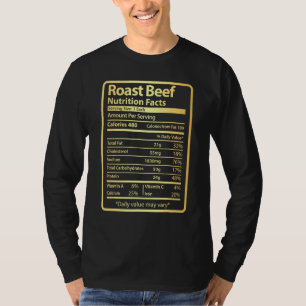 Roast Beef Nutrition Facts for Thanksgiving Christ T-Shirt
