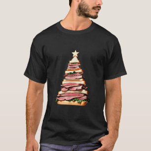 Roast Beef Sandwich Christmas Tree  T-Shirt