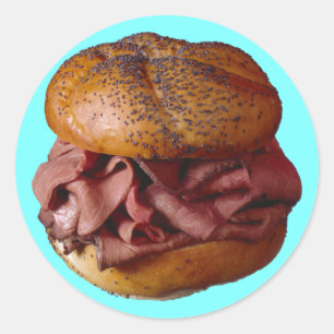 Roast Beef Sandwich Classic Round Sticker