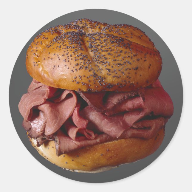 Roast Beef Sandwich Classic Round Sticker (Front)