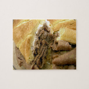 Roast beef sandwich with creamy goat cheese jigsaw puzzle