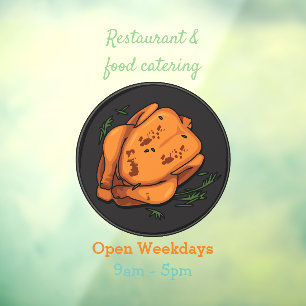 Roast chicken cartoon illustration