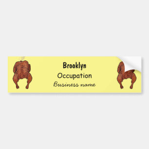 Roast chicken cartoon illustration bumper sticker