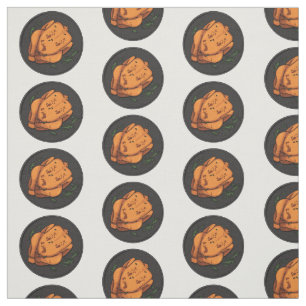 Roast chicken cartoon illustration fabric