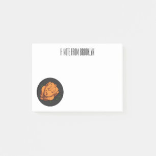 Roast chicken cartoon illustration post-it notes