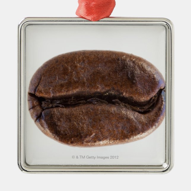 Roast coffee bean, studio shot metal ornament (Front)