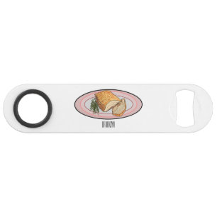 Roast pork belly cartoon illustration