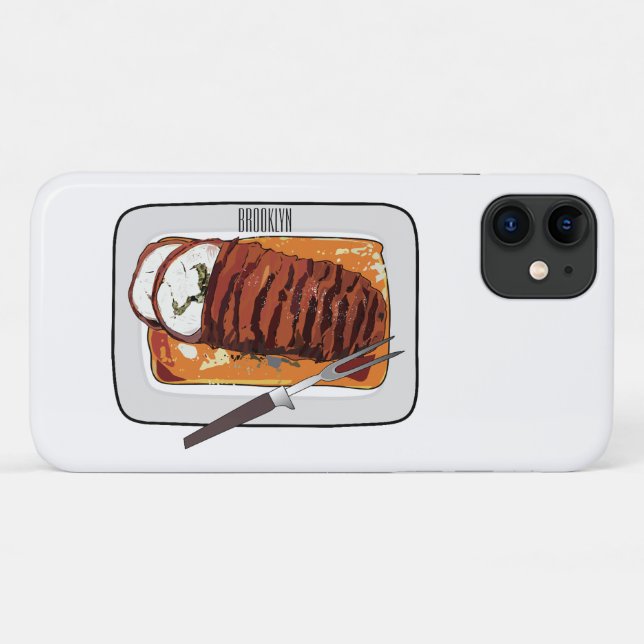 Roast turkey breast cartoon illustration  Case-Mate iPhone case (Back (Horizontal))