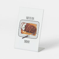 Roast turkey breast cartoon illustration