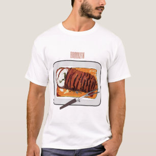 Roast turkey breast cartoon illustration  T-Shirt