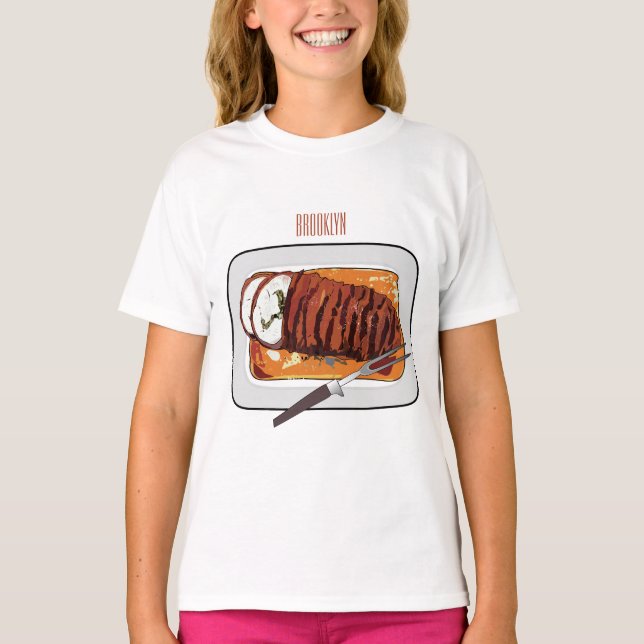 Roast turkey breast cartoon illustration  T-Shirt (Front)