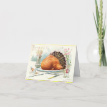 Roast Turkey Vintage Tuck Thanksgiving Greeting