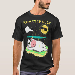Roastbeef Tanning Cow On The Beach Calf Vacationis T-Shirt