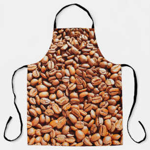 roasted aromatic coffee beans in sunlight, coffee  apron