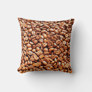 roasted aromatic coffee beans in sunlight, coffee  cushion