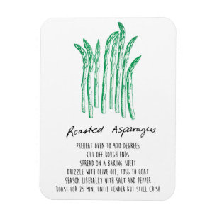 Roasted Asparagus Recipe Magnet