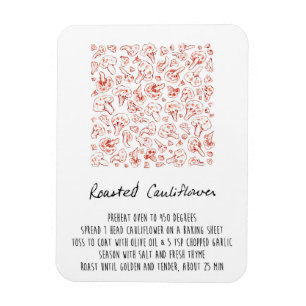 Roasted Cauliflower Recipe Magnet