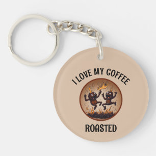 Roasted Coffee Acrylic Key Ring