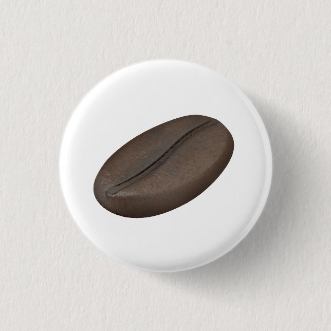 Roasted coffee bean 3 cm round badge (Front)