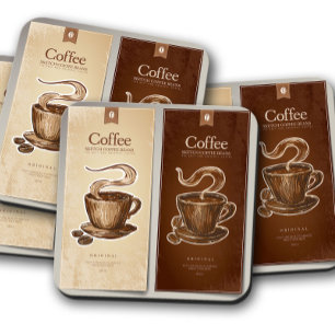 Roasted Coffee Beans Aromatic Coffee Coaster Set