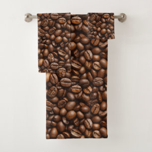 Roasted Coffee Beans Bath Towel Set
