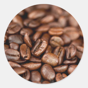 Roasted Coffee Beans Classic Round Sticker